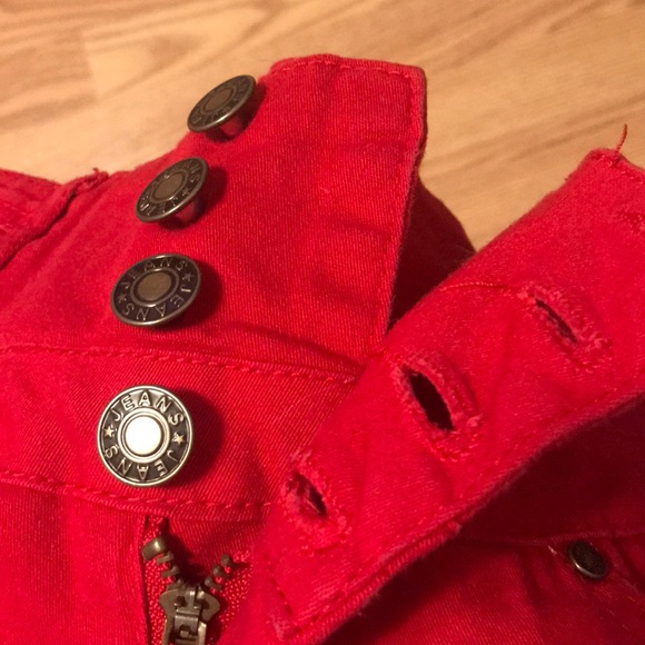 Red Skinny High wasted Jeans - Picture 2 of 3